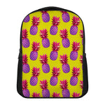 Purple EDM Pineapple Pattern Print Casual Backpack