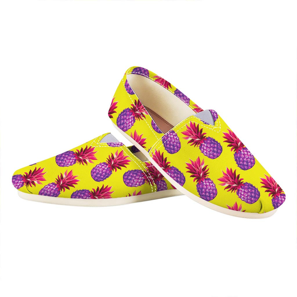 Purple EDM Pineapple Pattern Print Casual Shoes