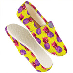 Purple EDM Pineapple Pattern Print Casual Shoes