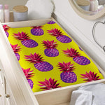 Purple EDM Pineapple Pattern Print Changing Pad Cover