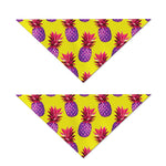 Purple EDM Pineapple Pattern Print Dog Bandana