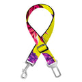 Purple EDM Pineapple Pattern Print Dog Seat Belt