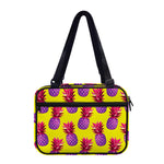 Purple EDM Pineapple Pattern Print Double Strap Bible Bag