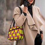 Purple EDM Pineapple Pattern Print Double Strap Bible Bag