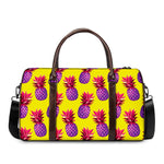 Purple EDM Pineapple Pattern Print Duffle Bag