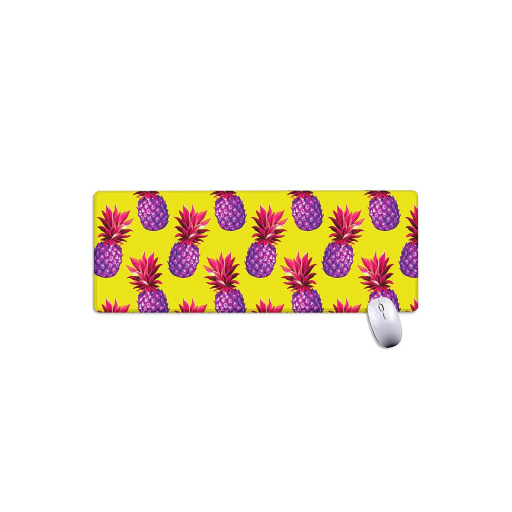 Purple EDM Pineapple Pattern Print Extended Mouse Pad