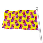 Purple EDM Pineapple Pattern Print Flag