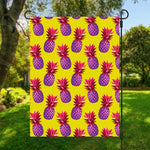 Purple EDM Pineapple Pattern Print Garden Flag