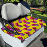 Purple EDM Pineapple Pattern Print Golf Cart Seat Cover