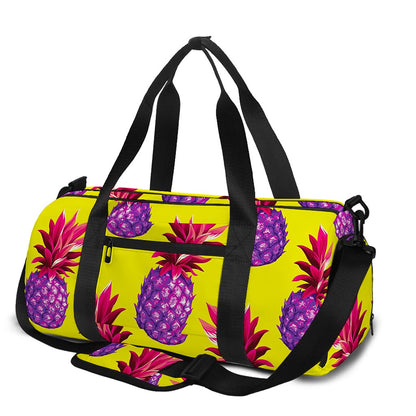 Purple EDM Pineapple Pattern Print Gym Bag