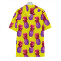 Purple EDM Pineapple Pattern Print Hawaiian Shirt