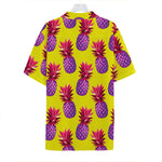 Purple EDM Pineapple Pattern Print Hawaiian Shirt