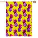 Purple EDM Pineapple Pattern Print House Flag