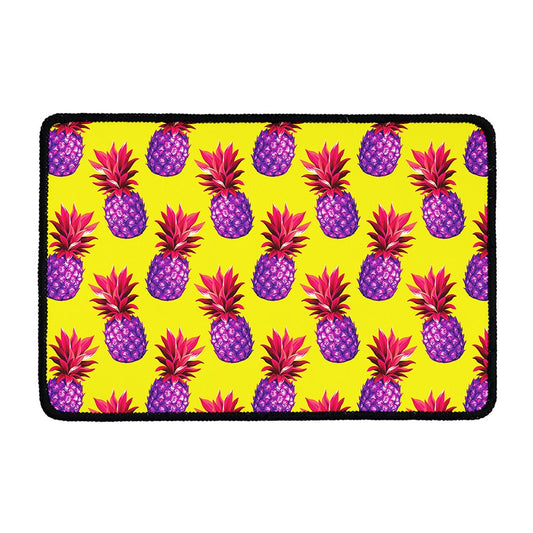 Purple EDM Pineapple Pattern Print Kitchen Mat