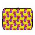 Purple EDM Pineapple Pattern Print Laptop Sleeve