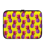Purple EDM Pineapple Pattern Print Laptop Sleeve