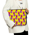 Purple EDM Pineapple Pattern Print Laptop Sleeve