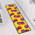 Purple EDM Pineapple Pattern Print Long Kitchen Mat