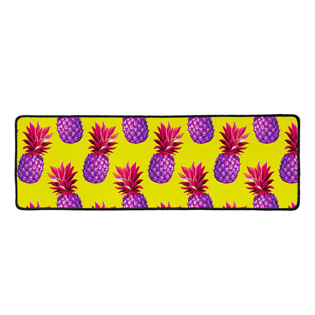 Purple EDM Pineapple Pattern Print Long Kitchen Mat