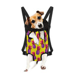 Purple EDM Pineapple Pattern Print Pet Carrier Backpack