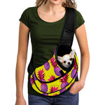 Purple EDM Pineapple Pattern Print Pet Sling Carrier