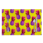 Purple EDM Pineapple Pattern Print Placemat