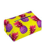 Purple EDM Pineapple Pattern Print Rectangle Tissue Box Cover