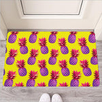Purple EDM Pineapple Pattern Print Rubber Doormat