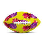 Purple EDM Pineapple Pattern Print Rugby Ball