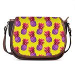 Purple EDM Pineapple Pattern Print Saddle Bag