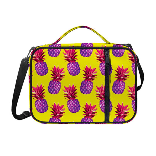 Purple EDM Pineapple Pattern Print Shoulder Strap Bible Bag