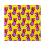 Purple EDM Pineapple Pattern Print Silk Bandana