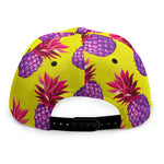 Purple EDM Pineapple Pattern Print Snapback Cap