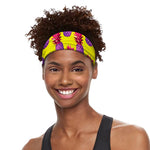 Purple EDM Pineapple Pattern Print Sports Headband