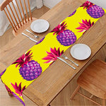 Purple EDM Pineapple Pattern Print Table Runner