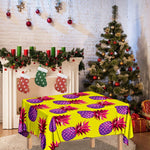 Purple EDM Pineapple Pattern Print Tablecloth