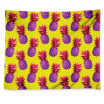 Purple EDM Pineapple Pattern Print Tapestry