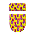 Purple EDM Pineapple Pattern Print Toilet Lid And Tank Cover Set