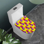 Purple EDM Pineapple Pattern Print Toilet Lid Cover
