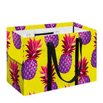 Purple EDM Pineapple Pattern Print Utility Tote Bag