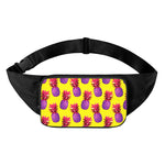 Purple EDM Pineapple Pattern Print Waist Bag