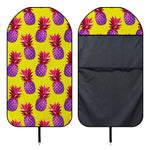 Purple EDM Pineapple Pattern Print Waterproof Car Seat Cover