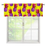 Purple EDM Pineapple Pattern Print Window Valance