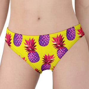 Purple EDM Pineapple Pattern Print Women's Panties