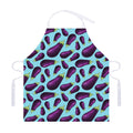 Purple Eggplant Pattern Print Adjustable Apron
