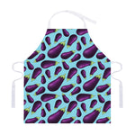 Purple Eggplant Pattern Print Adjustable Apron