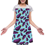Purple Eggplant Pattern Print Adjustable Apron
