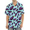 Purple Eggplant Pattern Print Aloha Shirt