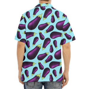 Purple Eggplant Pattern Print Aloha Shirt