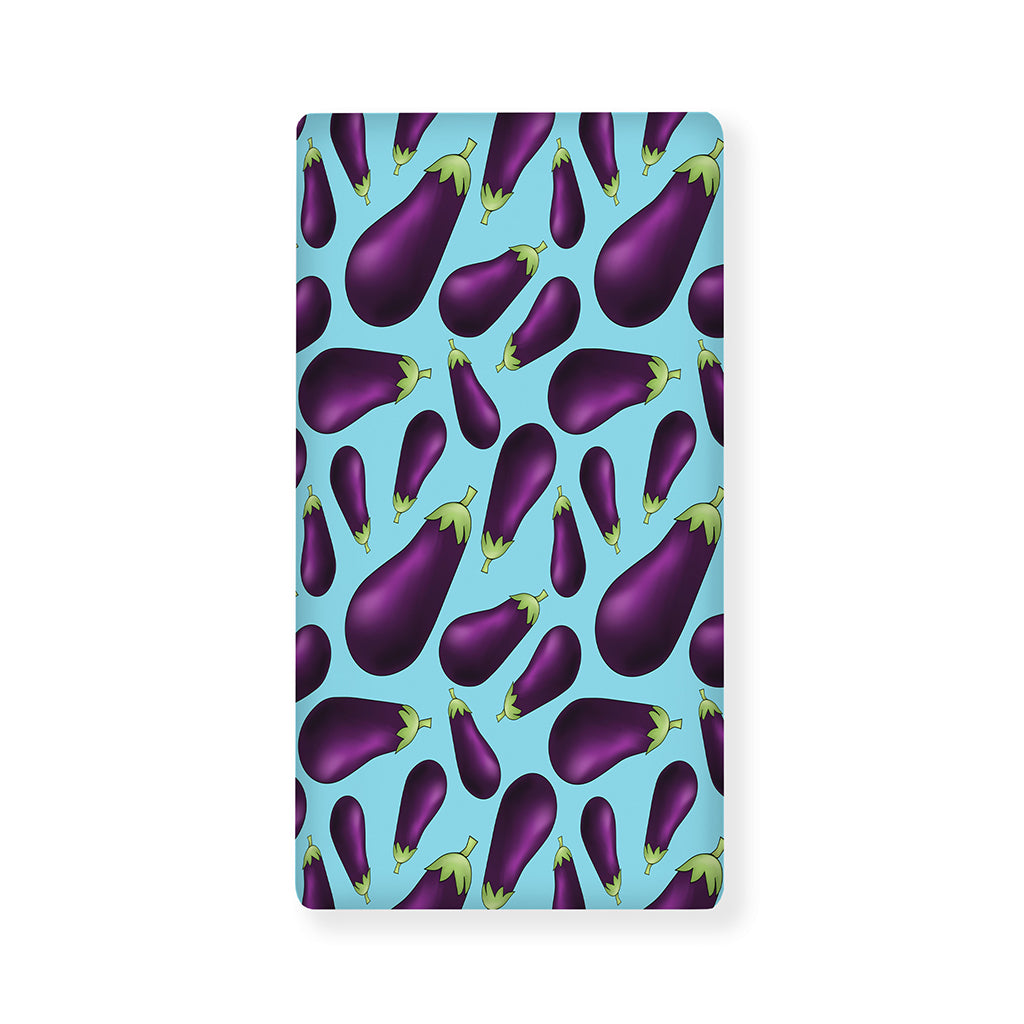 Purple Eggplant Pattern Print Baby Crib Sheet